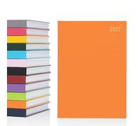evelay 2027 Diary A4 A5 Page a Day - Hardback Planner Organiser Journal with 70gsm Paper & Ribbon Marker - Ideal for Work, School & Personal Planning (A5, Orange)