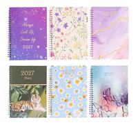 evelay 2027 Diary A5 Week to View - Spiral Bound Hardback Wiro Planner, January to December 2027 - Weekly Organiser with Durable Cover (Tiger)