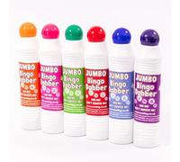 evelay 6 Jumbo Bingo Dabbers Large Coloured Felt Markers Mixed Pens Ticket Dobbers