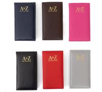 evelay A-Z Index Slim Padded Address Book Alphabetical Tabs Compact Contact Organiser with Stylish Soft Touch Cover (Brown)