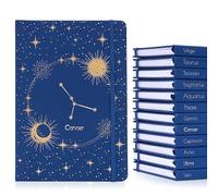 evelay A5 Ruled Notebook Hardback with Gold Foil Zodiac Sign Constellations Design and Lined Pages for Notes Journal Work School (Cancer)