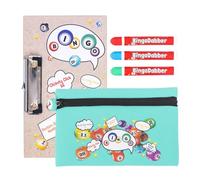 evelay Bingo Dabber Case Holder Gift Set | 3 Bingo Dabbers | 1 Bingo Board with Clip | Storage Bag with Lucky Number Zip Pull | Non-Drip Ink | 6 Colour Options for Bingo Lovers