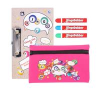 evelay Bingo Dabber Case Holder Gift Set | 3 Bingo Dabbers | 1 Bingo Board with Clip | Storage Bag with Lucky Number Zip Pull | Non-Drip Ink | 6 Colour Options for Bingo Lovers