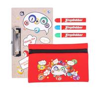 evelay Bingo Dabber Case Holder Gift Set | 3 Bingo Dabbers | 1 Bingo Board with Clip | Storage Bag with Lucky Number Zip Pull | Non-Drip Ink | 6 Colour Options for Bingo Lovers