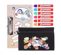 evelay Bingo Dabber Case Holder Gift Set | 6 Bingo Dabbers | 1 Bingo Board with Clip | Bingo Storage Bag with Lucky Number Zip Pull | Non-Drip 20ml Ink | 6 Colour Options | Gift for Bingo Lovers