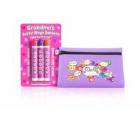 evelay Bingo Dabber Case with 3 Non-Drip Ink Dabbers, Pink and Purple Storage Bag, Lucky Number 7 Zip Pull, Gift Set for Mum Nan Grandma (Grandma, Lilac)