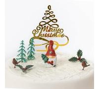 Evelay Cake Toppers Merry Christmas Cake Decoration Gonk Cupcake Toppers Multi Purpose Decoration (8 Pieces Set Gonk)