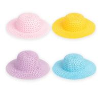 evelay Easter Bonnet Hat Plain to Decorate - Woven Spring Bonnet for Craft Activities - Lightweight & Comfortable DIY Easter Hat for Parades, Parties, Egg Hunts (Lilac)