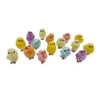 evelay Easter Decorations 16 Mini Multi-Colored Chicks