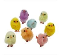 evelay Easter Decorations 8 Mini Multi-Colored Chicks