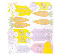 evelay Easter Egg Hunt Arrow Signs Pack of 15 Reusable Trail Decorations