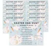 evelay Easter Egg Hunt Clues Pack of 10 Party Trail Game Cards Activity