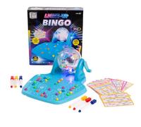 evelay Light-Up Bingo Game Set | 6 Colour Markers | 18 Double-Sided Cards | 75-Ball Bingo Machine | Family Game Night & Party Set
