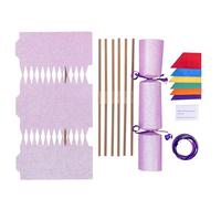 evelay Make Your Own Christmas Cracker Kit Glitter Crackers Hats Snaps Jokes Party Favours 6 Pieces