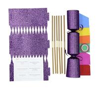 evelay Make Your Own Christmas Cracker Kit Glitter Crackers Hats Snaps Jokes Party Favours 6 Pieces