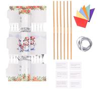 evelay Make Your Own Christmas Cracker Kit - Pack of 12 DIY Festive Crackers with Hats, Jokes & Ribbons - Personalise Your Own Xmas Table Crackers (Snowmen)