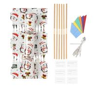 evelay Make Your Own Christmas Cracker Kit - Pack of 6 Festive DIY Crackers with Hats, Jokes & Ribbons