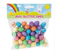 evelay Mini Easter Glitter Eggs Easter Decorations Pack of 50