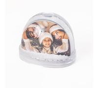 evelay Snow Globe Shaker 6 x Personalised Christmas Insert Add Your Own Photo Double Sided Xmas Gift Tabletop Display (Pack 6)