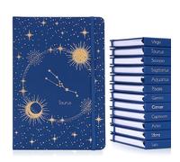 evelay Zodiac Sign Notebook A5 Ruled Journal Hardback with Gold Foil Constellations Design and Lined Pages for Notes Work School (Taurus)