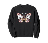 Evelina Butterfly - Personalized Cute Name Word Art Sweatshirt