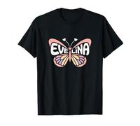 Evelina Butterfly - Personalized Cute Name Word Art T-Shirt