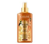Eveline Cosmetics Brazilian Body Luxury Golden Body Highlighter 5-in-1 - Brazilian Body Illuminating Glow with Argan Oil - 150ml