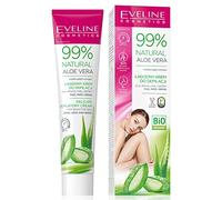 Eveline Cosmetics 99% Natural Aloe Vera Gentle Hair Removal Cream with Bio Aloe Vera Extract - Long-lasting Smoothness & Hydration, Vegan Formula, 125 ml