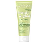 Eveline Cosmetics Beauty&Glow 2-in-1 Natural Exfoliator - Enzymatic & Mechanical Face Scrub with Papain, Bromelain, Activated Charcoal, 75 ML