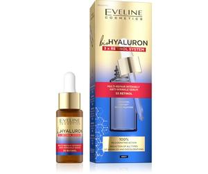Eveline Cosmetics Biohyaluron 3xRetinol System Advanced Anti-Wrinkle Repair Serum with Triple Retinol Complex, Bakuchiol & Ginseng - 18ml, Vegan
