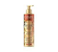 Eveline Cosmetics Brazilian Body 5-in-1 Moisturizing Bronzing Body Lotion - Brazilian Body, Crystal Liquid Emulsion with Coconut Oil & Cocoa Butter, 200ml