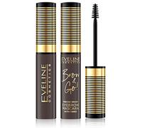 Eveline Cosmetics Brow & go! BROW&GO Eyebrow Mascara No. 02 Dark - Precision Brow Definition, Volumizing Micro-Fibers, Long-Lasting Formula, 10 ML