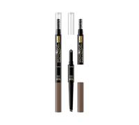 Eveline Cosmetics Brow Styler 3-in-1 Brow Multifunction Styler with Sponge and Brush - No 02 Dark Brown, Eyebrow Pencil