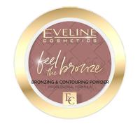 Eveline Cosmetics Feel The Bronze Contouring & Bronzing Powder - No. 02 Chocolate Cake, Velvety Matte Finish with Sun-Kissed Glow