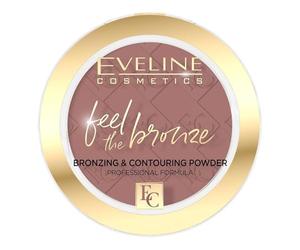 Eveline Cosmetics Feel The Bronze Contouring & Bronzing Powder - No. 02 Chocolate Cake, Velvety Matte Finish with Sun-Kissed Glow