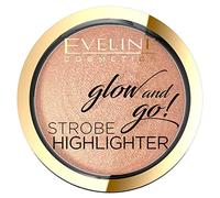 Eveline Cosmetics Glow and Go Glow and Go! Illuminating Powder - No 02 Gentle Gold, High Concentration of Pearlescent Particles for Radiant Skin