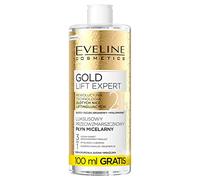 Eveline Cosmetics Gold Lift Expert 3-in-1 Micellar Water with 24K Gold, Hyaluronic Acid & Argan Oil - Anti-Aging Formula for Mature Skin