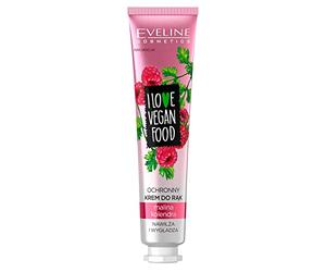 Eveline Cosmetics I Love Vegan Food Protective Hand Cream with Raspberry & Coriander - Smooth and Shield Your Skin, Intense Moisture & Antioxidant Formula