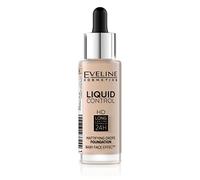Eveline Cosmetics Liquid Control HD Eveline Liquid Control HD Long-Lasting 24H Foundation, No. 010 Light Beige - Breathable, Lightweight Formula for Radiant, Flawless Skin