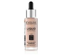 Eveline Cosmetics Liquid Control HD Eveline Liquid Control HD Long-Lasting Foundation 24H - No. 020 Rose Beige, Breathable Medium Coverage, Lightweight Formula, 32 ml