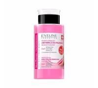 Eveline Cosmetics Nail Therapy Professional 3-in-1 Nail Polish Remover with Vitamin A, E, F & Argan Oil - Moisturizes, Softens Cuticles & Strengthens Nails - Professional Formula 190ml