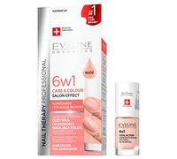 Eveline Cosmetics Nail Therapy Professional Concentrated Nail Conditioner with Color - Nude, 5ML | Nourishing Nail Treatment with Colour&Double Strong™ Complex for Strength and Shine