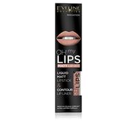 Eveline Cosmetics Oh! My Lips OH! MY LIPS Matte Liquid Lipstick & Lip Liner Set 01 - Long-lasting, Hydrating, and Smoothing with Vitamin E & Hyaluronic Acid