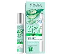 Eveline Cosmetics Organic Aloe+Collagen Hydrating Eye Contour Sculpting Roll-On with Aloe Vera, Acacia Collagen & Vitamins - Vegan Formula, 15ml