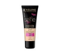 Eveline Cosmetics Selfie Time Hydrating Concealer & Foundation 2-in-1 - No 03 Vanilla with Hyaluronic Acid & Vitamin E