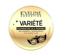 Eveline Cosmetics Variété Mineral Powder Foundation No 02 with Hyaluronic Acid - Medium to Full Coverage, Lightweight Formula, Vegan, 8g