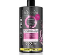 Eveline Cosmetics Facemed+ Professional 3-in-1 Micellar Water Makeup Remover for Face, Eyes & Lips with Black Tea Extract & Green Tea - 650ml