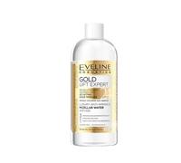Eveline Cosmetics Gold Lift Expert 3-in-1 Micellar Water with 24K Gold, Hyaluronic Acid & Argan Oil - Anti-Aging Formula for Mature Skin
