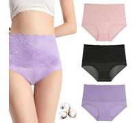 Evella Leak Proof Panties, Evella Leakproof Underwear,Women's Washable Reusable Incontinence Leakproof Underwears (3PCS-B,L)