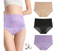 Evella Leak Proof Panties, Evella Leakproof Underwear,Women's Washable Reusable Incontinence Leakproof Underwears (3PCS-D,XXL)